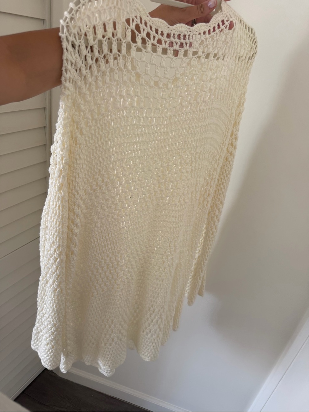 Show Me Your MuMu White Crochet Long-Sleeve Swim Coverup - Picture 4 of 4